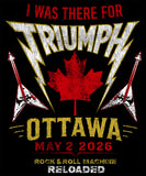 Triumph x Ottawa Rock and Roll Machine T-Shirt (PRE ORDER - JULY 17, 2026)