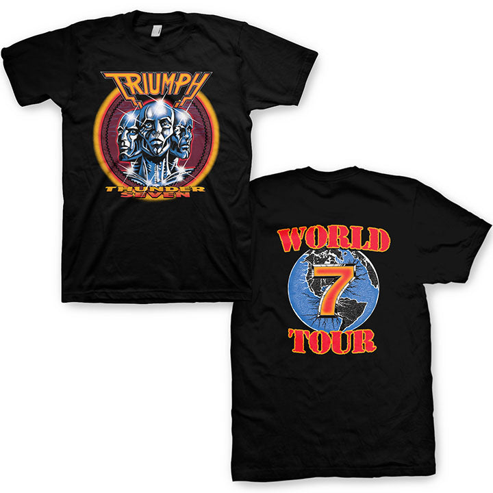 80年代ヴィンテージ TRIUMPH THUNDER SEVEN Tシャツ Vintage Triumph Thunder Seven World Tour Raglan Concert T