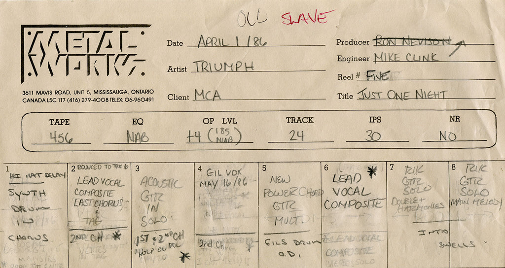 Studio Track Sheets The Official Triumph Store